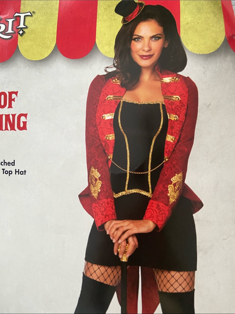 Spirit Red and Black Lady of the Ring Ringmaster Costume